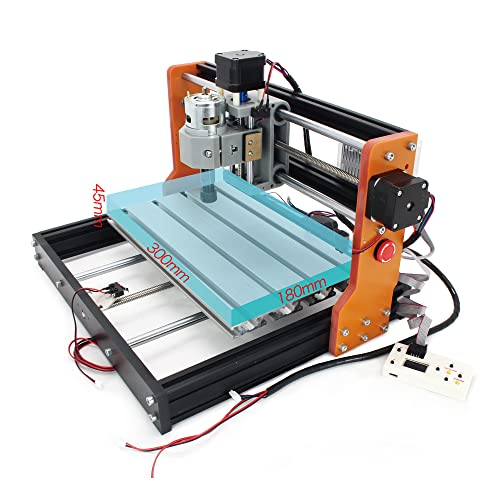 CNCTOPBAOS Upgrade 3018 Pro CNC Router Kit,with GRBL Offline Controller,with 3 Axis Limit Switches,Emergency Stop,3018-PRO DIY Mini Desktop Cutting CNCTOPBAOS