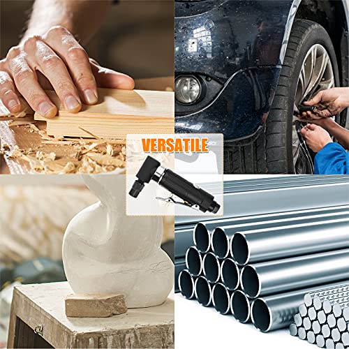 YON.SOU. Air Die Grinder - 1/4", Right Angle, 20,000 RPM, Pneumatic Power, Safety Lock, 90 Degree, Mini, Angle Die Grinder for Grinding, Polishing, YON.SOU.