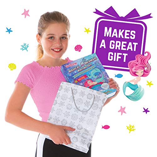 GirlZone Mermaid Stationary Gift Set for Girls, 45 piece Letter Writing Kit with Envelopes, Paper, Cards and More, Great Mermaid Gifts for Girls 9-12 GirlZone