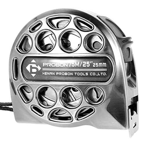 Tape Measure, 25FT Stainless Steel Measuring Tape with Double-Sided Scale Waterproof Portable Retractable Measure Ruler for Household Agricultural Ihvewuo