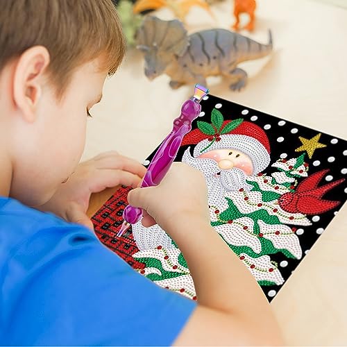 Ninonly 3Pcs Diamond Art Pen, Diamond Painting Pen Kits with 12 Colorful Metal Tips, 6 Painting Glue Clay, Roller, 5D Diamond Art Accessories and Ninonly