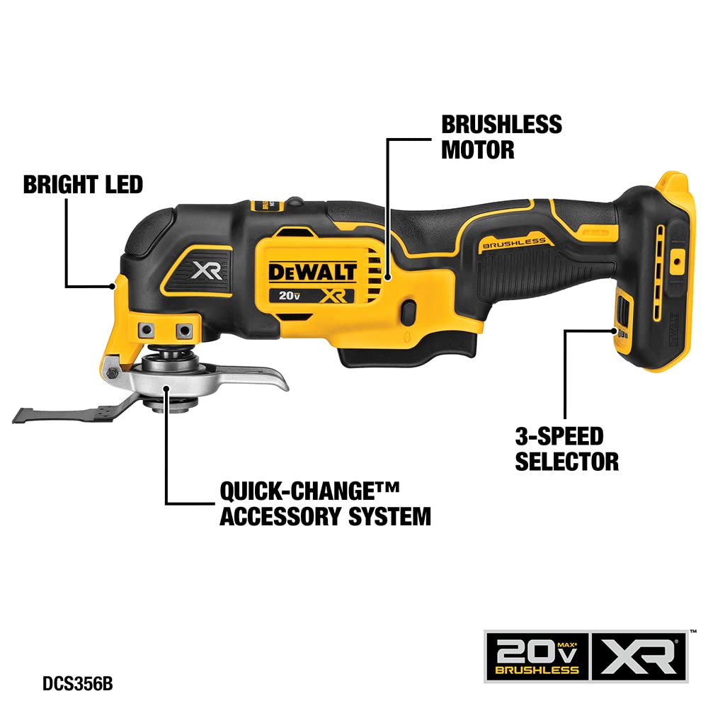 DEWALT 20V MAX Power Tool Combo Kit, 6-Tool Cordless Power Tool Set with Battery and Charger (DCK661D1M1) DEWALT