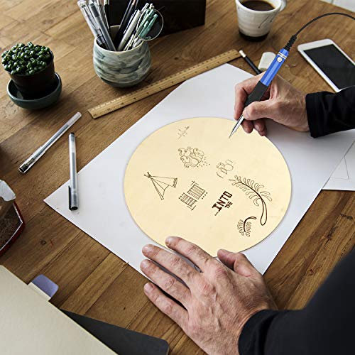 40 Pieces 6 Inch Unfinished Wooden Circles, Wooden Cutouts Natural Round Wood Slices for DIY Wood Craft, Door Hanger, Painting, Wedding, Coasters, Coopay