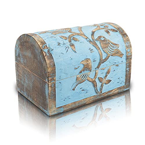 Great Birthday Gift Ideas Handmade Decorative Wooden Jewelry Box Jewelry Organizer Keepsake Box Treasure Chest Trinket Holder Watch Box Storage Lock The Great Indian Bazaar