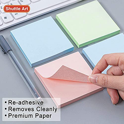Shuttle Art School & Work Supplies Bundle, 15 Colors Japanese Style Pens + 9 Bright Colors Sticky Notes for Writing Journaling Taking Notes School Shuttle Art