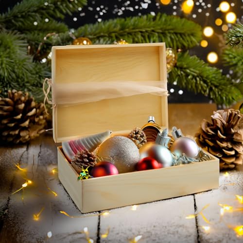 Bright Creations Unfinished Wooden Jewelry and DIY Crafts Storage Box (9 x 12 x 3.3 In) Bright Creations