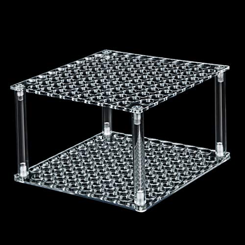 96 Hole Pencil Brush Holder Acrylic Pen Holder Desk Stand Organizer for Pencils Paint Brushes Markers Display and Home Storage (2 Pieces) Outus