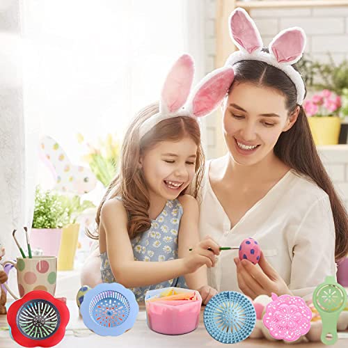 7Pcs Split Cup Flower Pour Cup Silicone Paint Cup Acrylic Pouring Strainers Set for Paint Pouring Capacity Mixing Cups for DIY Pouring Acrylic Paint FASALX