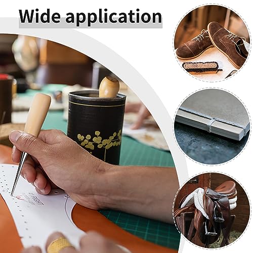 Leather Sewing Kit, Leather Working Tools and Supplies, Leather Working Kit with Large-Eye Stitching Needles, Waxed Thread, Leather Upholstery Repair MORFEN