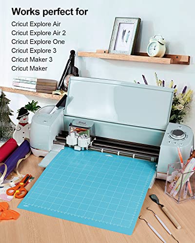 Gwybkq Cutting Mat for Cricut Maker 3/Maker/Explore 3/Air 2/Air/One 12 Pack 12x12 Adhesive Sticky Light Cut Mats Replacement Accessories Quilting Gwybkq