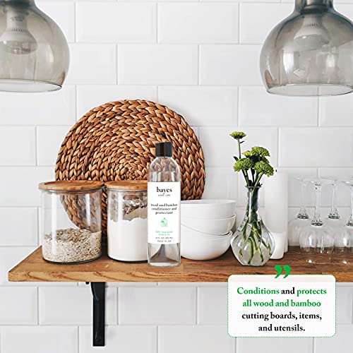 Bayes Food Grade Mineral Oil for Cutting Board - Mineral Oil Food Grade for Bamboo, Teak & Wood Conditioner and Protectant - Cutting Board Oil Food Bayes