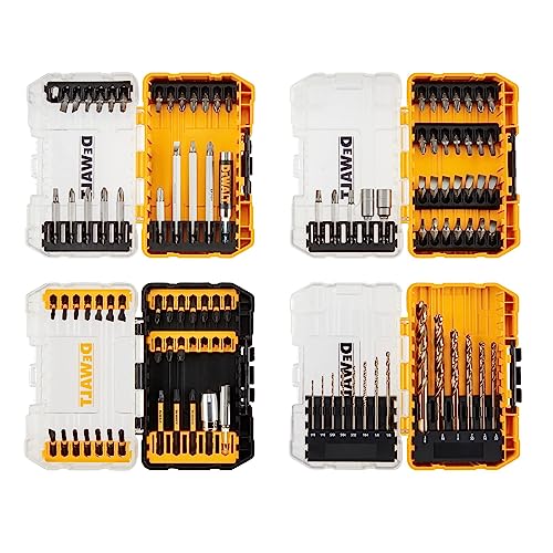 DEWALT Screwdriver Bit Set and Drill Bit Set, 100-Piece Master Set, For All Your Jobsite Needs (DWA2FTS100),Black/Grey/Yellow Screwdriving and DEWALT