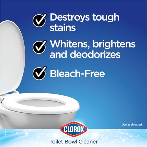 Clorox Toilet Bowl Cleaner Lime & Rust Destroyer, Automatic Toilet Bowl Cleaner, Healthcare Cleaning and Industrial Cleaning, 24 Ounces (Packaging Clorox