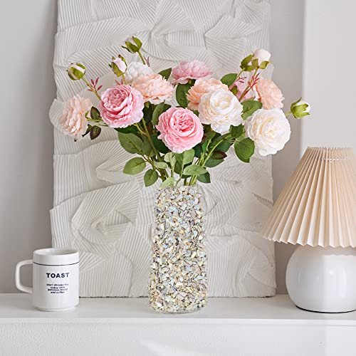 HappyFiller 1.4 Pound Broken Pieces Crushed Shells Chips Vase Filler Resin Arts,Succulents,Plants Top Dressing Soil Cover,Hotricultural Pebbles Grow HappyFiller