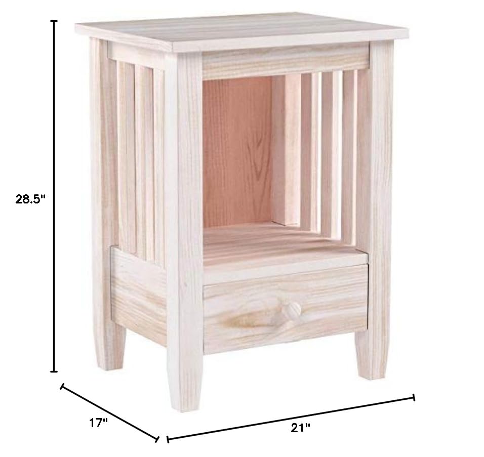 International Concepts Mission Tall End Table, Unfinished IC International Concepts