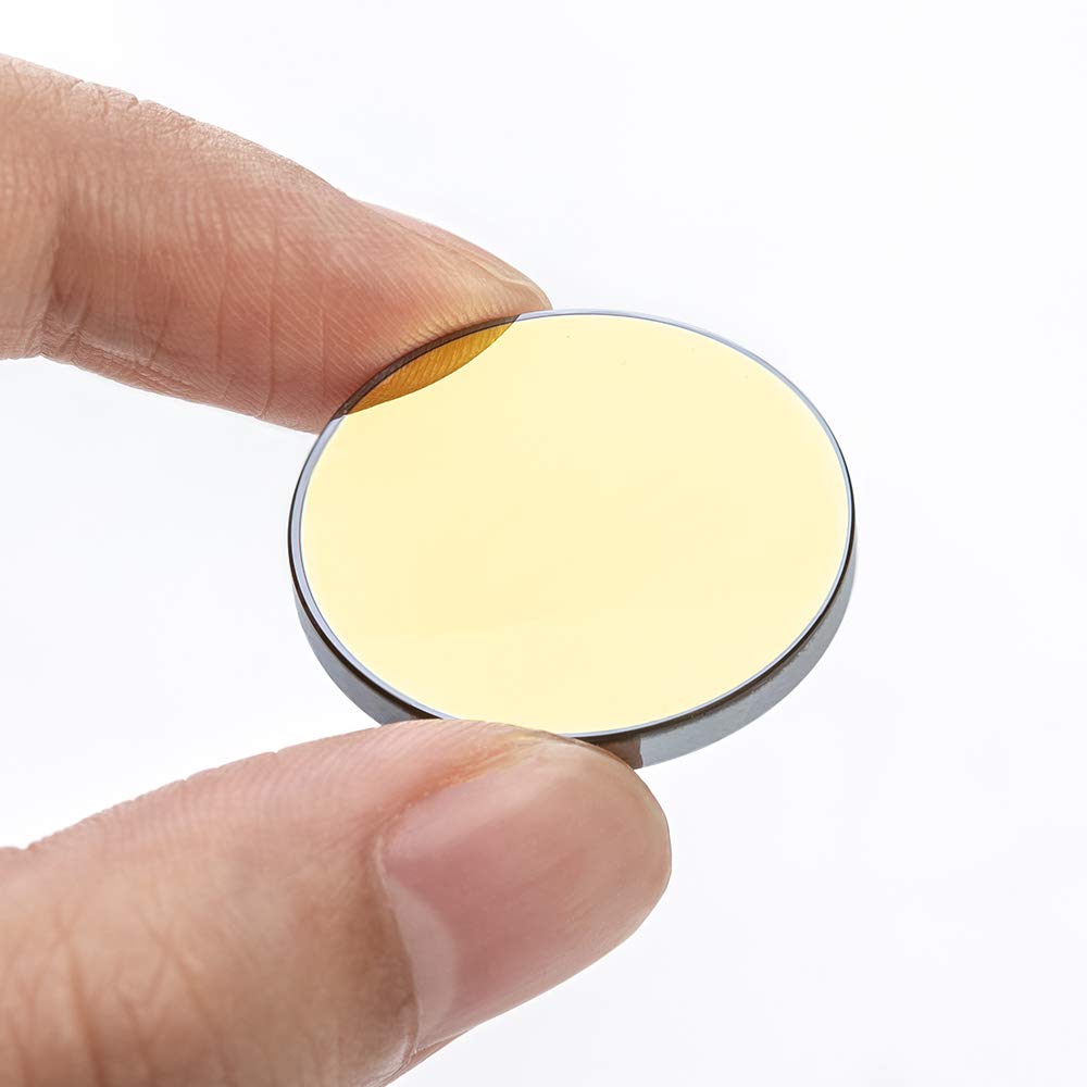 Cloudray Laser Mirror Si Reflective Lens CO2 Laser Lens Si Gold Plated Mirror 20mm Co2 Laser Mirror for CO2 Laser Engraving Cutting Machine, Dia 20mm Cloudray