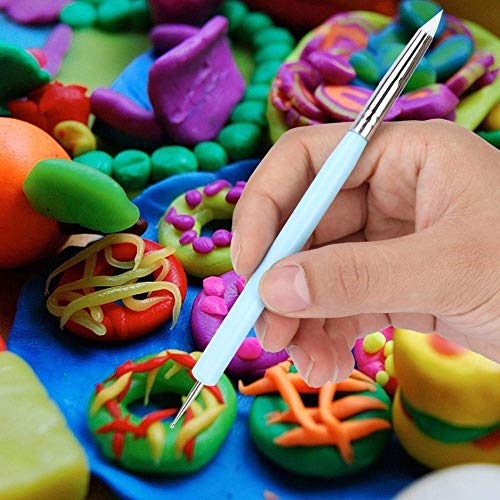 Yagugu Silicone Clay Sculpting Tool - 10Pcs Modeling Dotting Tool for Pottery Craft, Rock, Nail, Blending, Drawing Yagugu