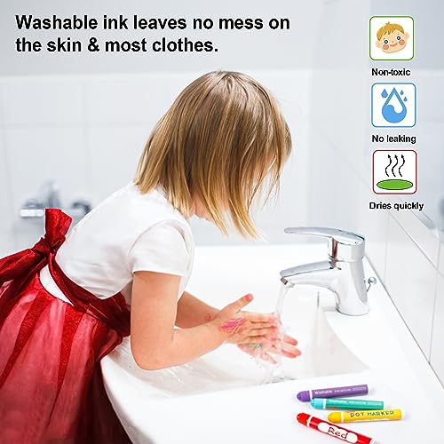 Shuttle Art Dot Markers, 36 Colors Washable with 135 Activity Sheets, 5 Activity Books, Fun Art Supplies for Kids Toddlers and Preschoolers, Non Shuttle Art