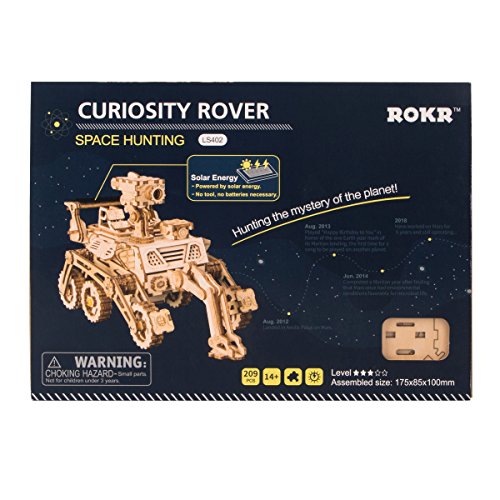 ROKR Solar-Powered 3D Wooden Puzzle Car Kit - Engaging Educational Toy for Creative Learning and Home Décor ROKR
