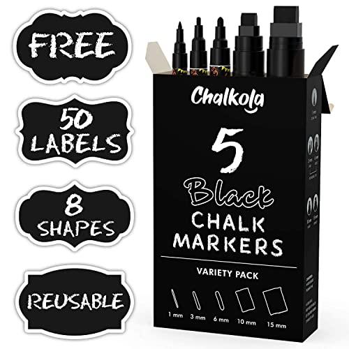 Chalkola Artist Bundle - 5 Black Variety + 5 Silver Variety Chalkola