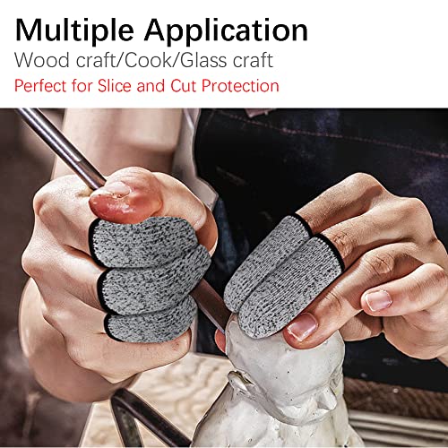 Finger Cots Cut Resistant Protector - 20 Pcs Finger Covers for Cuts, Gloves Life Extender, Cut Resistant Finger Protectors for Kitchen, Work, Elfzone