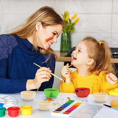 ZENFUN 20 Pack Wooden Pinch Bowls, Mini Unfinished Bowls Set for Dipping Sauce, Condiment Bowls, Condiment Cups, Nuts, Candy, Fruits, Appetizer, and ZENFUN