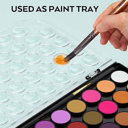 Nicpro Watercolor Paint Set, 48 Water Colors Kit with 8 Squirrel Brushes, Palette, Watercolor Pen, 25 Art Pad Paper, 2 Art Sponges, Non-toxic Nicpro