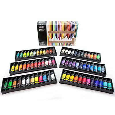 Liquitex BASICS Acrylic Paint Set, 72 x 22ml (0.74-oz) Tube Paint Set