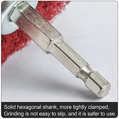 Hiqalty 9PCS Scouring Pads Abrasive Buffing Polishing Wheel Drill Attachment Set, Non Woven Wheel Polishing Kit for Drill,Power Scrubber Drill Hiqalty