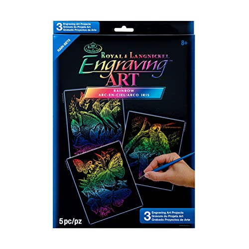 Royal & Langnickel Royal and Langnickel Engraving Art 3 Design Value Pack, Rainbow Royal & Langnickel