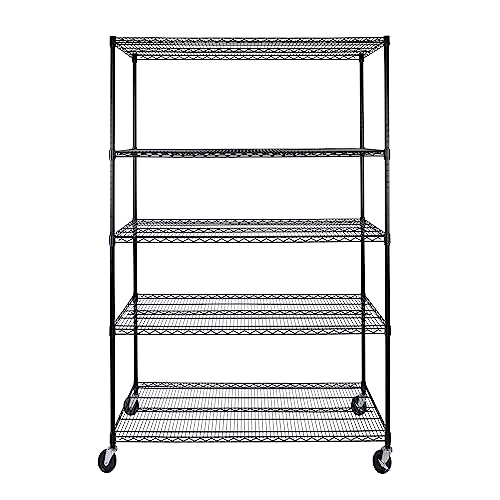Seville Classics UltraDurable Heavy Duty NSF Solid Steel Wire Rack Storage Unit, Organizer for Garage, Warehouse, Office, Restaurant, Classroom, Seville Classics