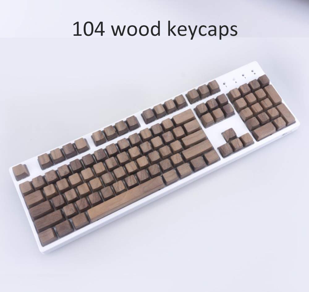 HFSECURITY GH60 Full Set Solid Wood Keycaps Customized Handmade Keycaps for Cherry Mx Switch Mechanical Gaming Keyboard Use Wood Keycaps HFSECURITY