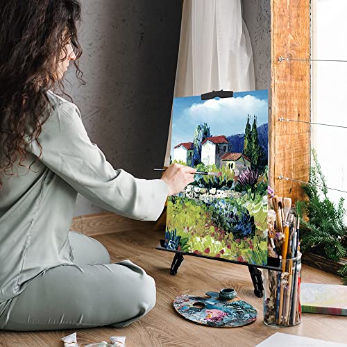 RRFTOK Artist Easel Stand,Metal Tripod Adjustable Easel for Painting Canvases Height from 17 to 66 Inch,Carry Bag for Table-Top/Floor Drawing and RRFTOK