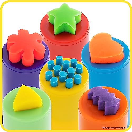 READY 2 LEARN Dough Extruders - Set of 6 - Play Dough Tools - for Ages 2+ - Art Accessories for Pottery and Dough READY 2 LEARN