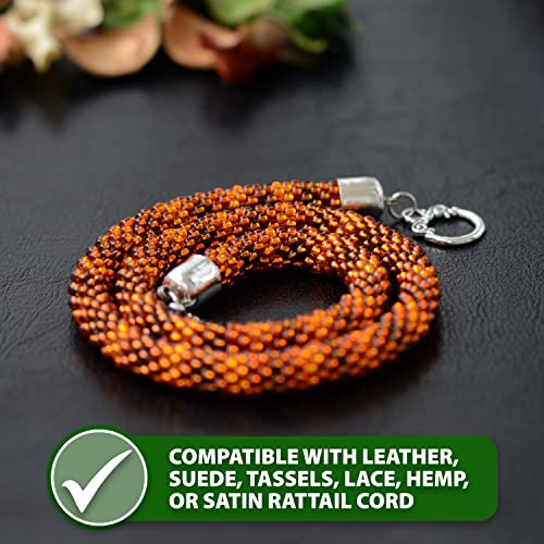 Cord End Cap for Jewelry Making, Kumihimo End Cap Finding Kit for Leather, Tassels; Rose Gold 4mm to 12mm 160 PCs by Mandala Crafts Mandala Crafts