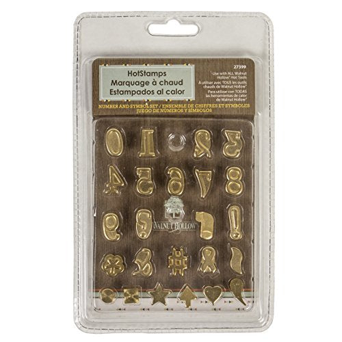 Walnut Hollow HotStamps Numbers & Symbols Set for Branding and Personalization of Wood, Leather, and Other Surfaces Walnut Hollow