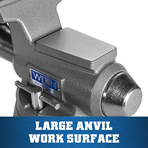 Wilton 5-1/2" Mechanics Pro Bench Vise, 5" Jaw Opening, 3-5/8" Throat (Model 855M) Wilton