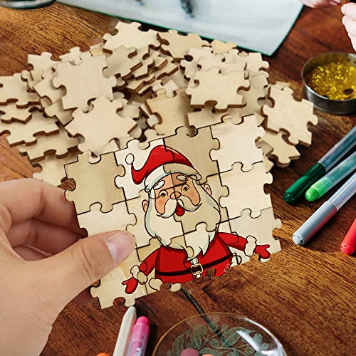 UPlama 300PCS Blank Puzzles, Freeform Blank Puzzle Pieces Blank Wooden Puzzles DIY Jigsaw Puzzles Plain Puzzle Pieces for Crafts, Arts, Card Making UPlama