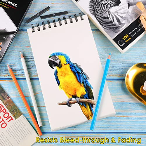 Dyvicl Sketch Pad 5.5"x8.5" Sketch Book, 100 Sheets (68 lb/100gsm), Spiral Sketchbook Acid Free Drawing Paper for Kids Adults Beginners Artists Dyvicl