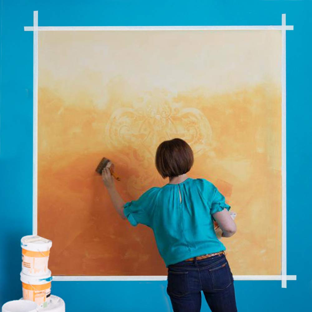 KICNIC White Masking Tape 3 Pack, General Purpose Painter's Tape 0.7inch x 60yard, 180 Yard in Total, Beige Crepe Paper Tape for Painting, Labeling, KICNIC