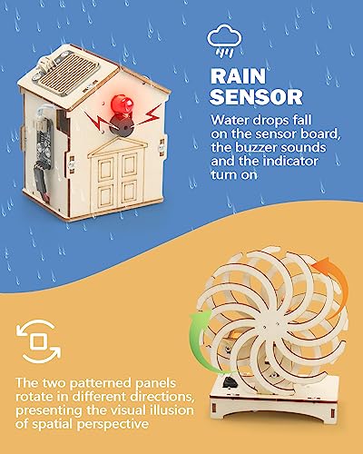 6 in 1 STEM Projects for Kids Ages 8-12, STEM Kits, 3D Wooden Puzzles, STEM Toys Building Kits, Educational Science Model Kits, Birthday Gifts for Poraxy