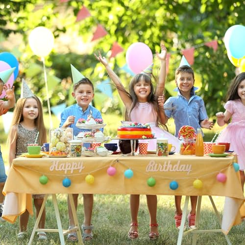 BESTOYARD Happy Birthday Wooden Sign Unfinished Wooden Cutout Letters Plaque Hanging Signs for Baby Shower Wedding Birthday Wreath Home Door Wall BESTOYARD