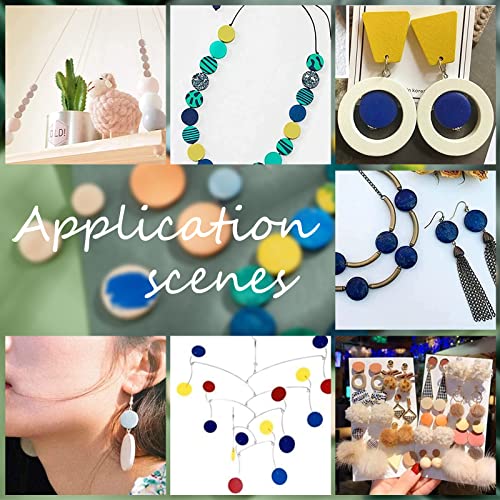 PH PandaHall 120pcs Flat Round Wood Beads 3 Sizes Wood Coin Beads Antique White Wood Spacer Beads Unfinished Wood Disc for Jewelry Necklace Bracelet PH PandaHall