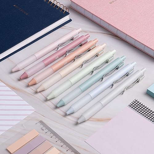 BLIEVE - Pastel Colored Gel Pens With Cool Matte Finish, Aesthetic and Cute Pens With Smooth Writing For Journaling And Bible Note Taking No Bleed BLIEVE