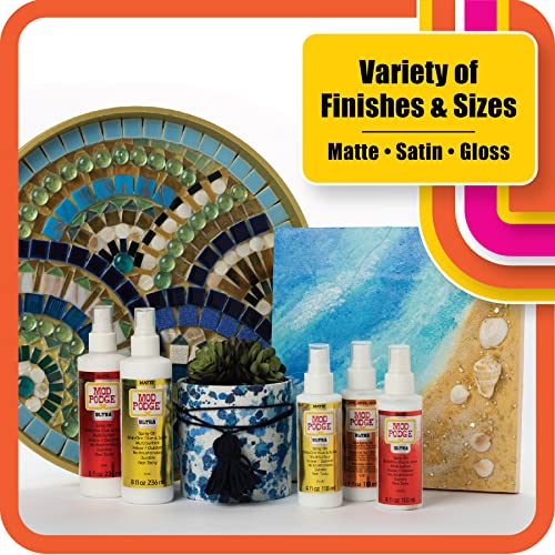 Mod Podge Ultra Satin Glue, 4 fl oz Premium Acrylic Sealer, Perfect for Easy to Apply DIY Arts and Crafts, CS25380, Clear Mod Podge