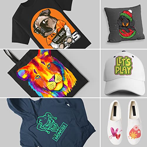 OFFNOVA DTF Transfer Film for Sublimation and Powder Kit, All-in-1 DTF Starter Kit, 20 Sheets A4 DTF Transfer Film, 250g White Hot Melt DTF Powder, OFFNOVA