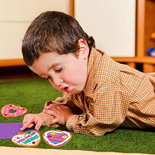 Valentines Day Foam Heart Crafts Kit in Bulk for Kids Classroom Exchange Gifts Party Favor Valentines Day Craft 12Pcs ceiba tree