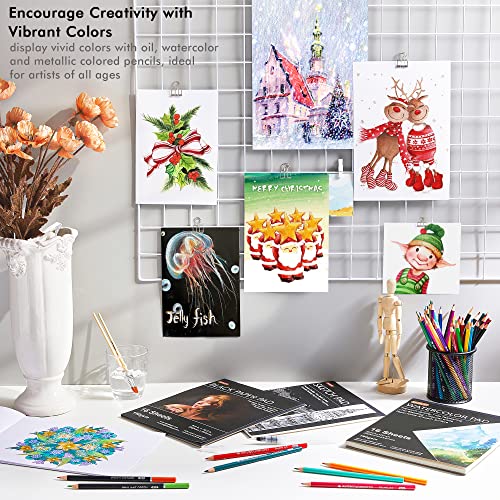 Shuttle Art Drawing Kit and Sketch Pad Bundle, Set of 116 Pack Complete Drawing Kit +160 Sheets Sketch Pad Shuttle Art