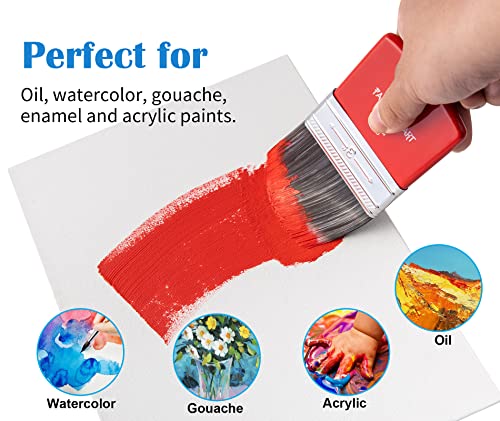 Falling in Art 3PCS Filbert Paddle Paint Brush Set, Scale Brush for Oil and Acrylic Paints(1 Inch,2 Inch,3Inch) Falling in Art