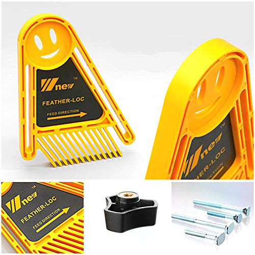Evwoge Feather Loc Board Set for Woodworking Table Saws Engraving Machine Double Featherboard Push Block for Workbenches Evwoge